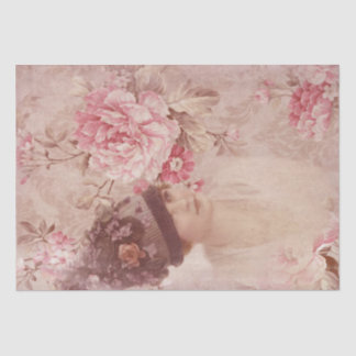  Zacht-roze Vrouwe Vrouw in Pet Shabby Chic Tissuepapier