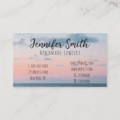 Zacht roze zedenlandschap Nautisch Visitekaartje (Achterkant)