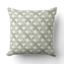 Zacht Sage Groen Handgeschilderd Lattice Print Kus