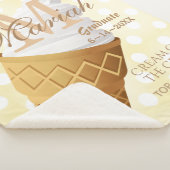 Zacht serve Vanilla Ice Cream Cone Sherpa Deken (3/4)