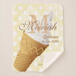 Zacht serve Vanilla Ice Cream Cone Sherpa Deken