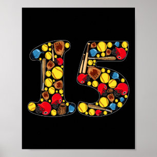 Zacht Thema Voor 15e Verjaardag Meisjes 15 Jaar Poster