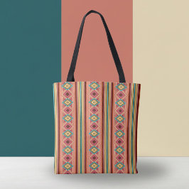 Zacht veelkleurig Diamond & Stripes Tas