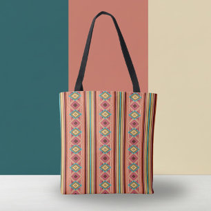 Zacht veelkleurig Diamond & Stripes Tas