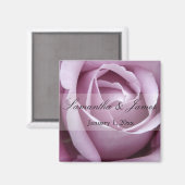Zacht Violet Roos Persoonlijk huwelijk Magneet (Voorkant / Achterkant)