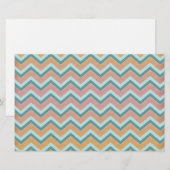 Zacht warme kleuren ZigZag Briefpapier (Voorkant / Achterkant)