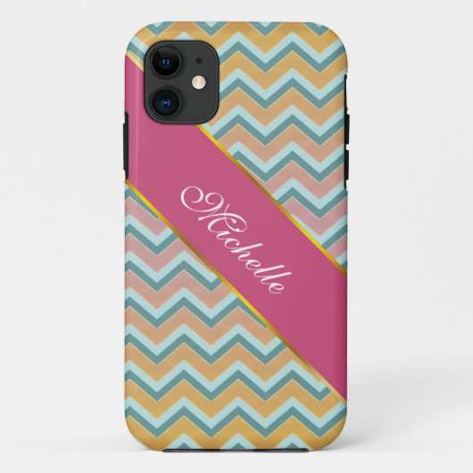 Zacht warme kleuren ZigZag Case-Mate iPhone Case (Achterkant)