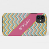 Zacht warme kleuren ZigZag Case-Mate iPhone Case (Achterkant (horizontaal))