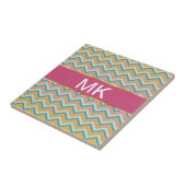 Zacht warme kleuren ZigZag Tegeltje (Zijkant)