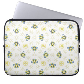 Zacht Waterverf Bloemtegeltjespatroon Laptop Sleeve