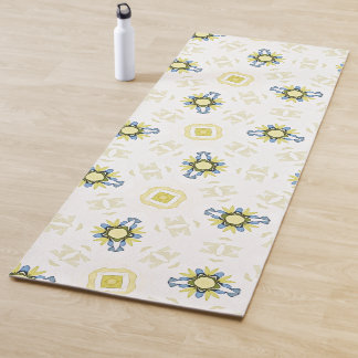 Zacht Waterverf Bloemtegeltjespatroon Yogamat