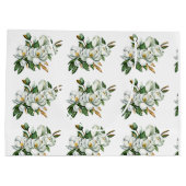 Zacht Waterverf Magnolia Patroon Blauw Groot Cadeauzakje (Achterkant)