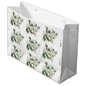 Zacht Waterverf Magnolia Patroon Blauw Groot Cadeauzakje (Voorkant Gekanteld)