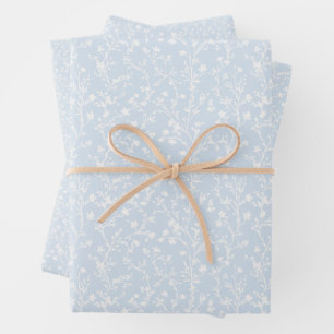 Zacht weiland neutraal - poederblauw inpakpapier vel