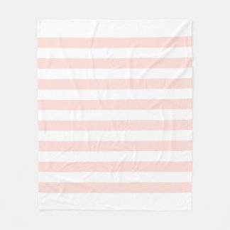 Zacht Wit & Pastel Roze Lijnen Patroon Fleece Deken
