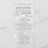 Zacht Zilver en Wit Bokeh Lights Wedding Program Programma (Voorkant)