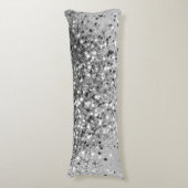 Zacht Zilver Glitter #1 Lichaamskussen (Voorkant Verticaal)