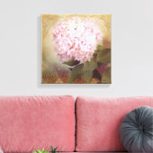 Zacht Zomer 2  Roze Hydrangea Blossom Canvas Afdruk (Insitu (Woonkamer))