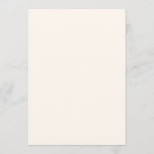 Zachta Romantische Script Crème Gouden Trouwmenu's Menu (Achterkant)
