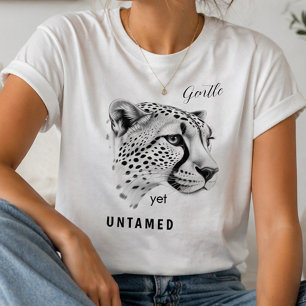 Zachta Toch Ongetemde Jachtluipaard Minimalistisch T-shirt