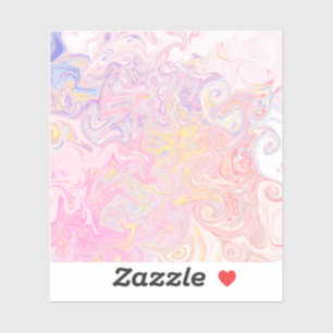 Zachtaag Pastel Dromerige Marmer Wervelende Abstra Sticker