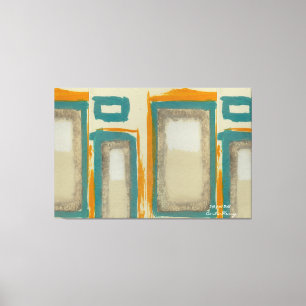 Zachtaardige en Krachtige Verticale Abstracte Kuns Canvas Afdruk