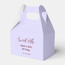 Zachte 16e verjaardag paarse pastel mauve retro na