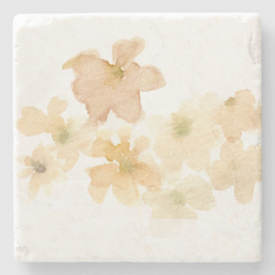 *~* Zachte Abstracte beige perforatie Waterverf Stenen Onderzetter