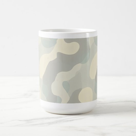 Zachte abstracte golven Mok, 15 oz Koffiemok (Center)