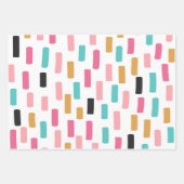 Zachte Abstracte Krabbel Regenboog Strepen Inpakpapier Vel (Voorkant 3)