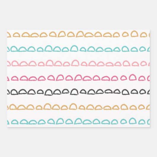 Zachte Abstracte Krabbel Regenboog Strepen Inpakpapier Vel (Voorkant 2)