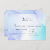 *~* Zachte Abstracte Lavendel Mint Wedding RSVP (Voorkant / Achterkant)