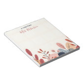 Zachte Abstracte Vormen Custom Teacher Appreciatio Notitieblok (Schuin)