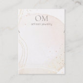 Zachte Abstracte Waterverf Ketting Display Holder Visitekaartje (Voorkant)