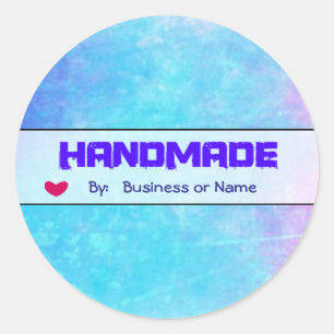 Zachte Abstracte Waterverven Handgemaakt Ronde Sticker