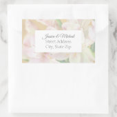 Zachte Alstromeria Painting Rechthoekige Sticker (Tas)