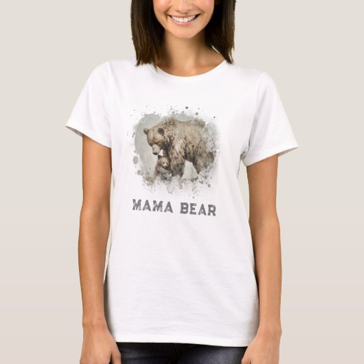 *~* Zachte AP72 MAMA BEER Cub Moederdag Gift T-shirt (Voorkant)