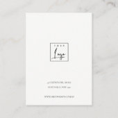 ZACHTE AQUA BLUE GOLD ABSTRACT EARRING DISPLAY LOG VISITEKAARTJE (Achterkant)