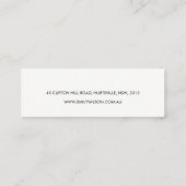 ZACHTE AQUA GOLD ABSTRACT STUD EARRING DISPLAY LOG MINI VISITEKAARTJE (Achterkant)