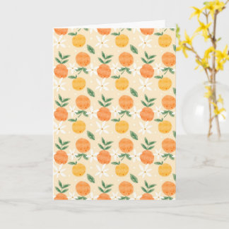 Zachte Aquarel Sinaasappel Fruit Naadloos Patroon Kaart