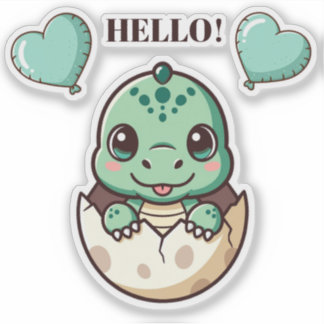 Zachte Baby Draak Sticker – Hallo Draak Uitbroeden