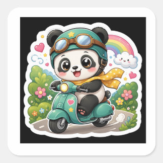 Zachte Baby Panda Leest Boek Sticker