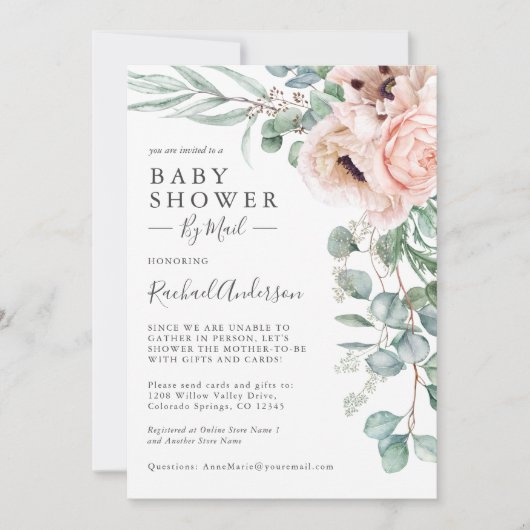 Zachte Baby shower per post Kaart (Voorkant)