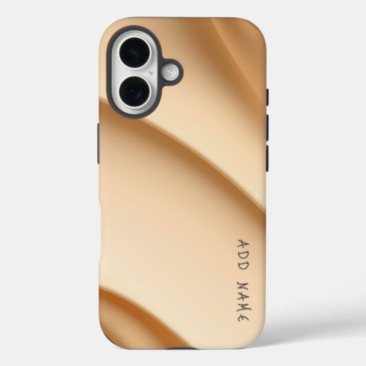 Zachte beige Abstracte golven Case-Mate iPhone Case (Achterkant)