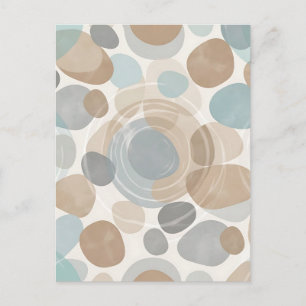 Zachte Beige Blauwe Grijze Minimalistische Overlap Briefkaart