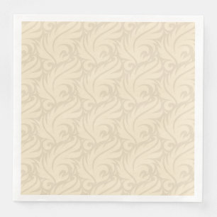 Zachte beige bloempatroon servet