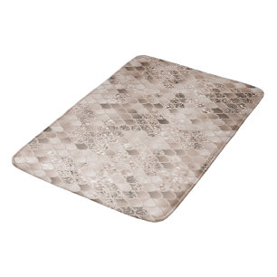 Zachte Beige Bruine Zeemeermin Schalen Glam 1 Badmat