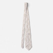 Zachte Beige Wilde Bloem Stropdas (Achterkant)