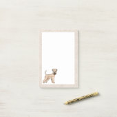 Zachte beklede tarwedrager hond Schattigee illustr Post-it® Notes (Op bureau)