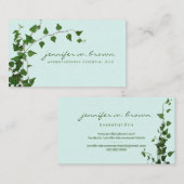 Zachte bladeren foto floral groen eucalyptus visitekaartje (Voorkant / Achterkant)